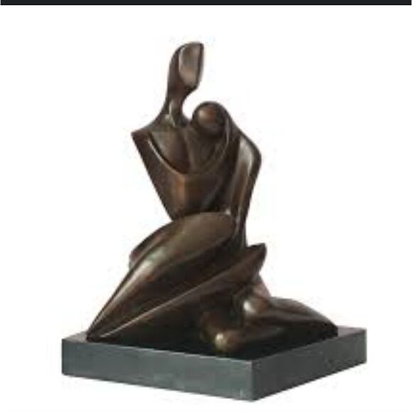 BRAND NEW WOME &MEN STATUE BRONZE ABSTRACT COUPLE LOVERS SCULPTURE ROMANCE ART - Picture 13 of 16